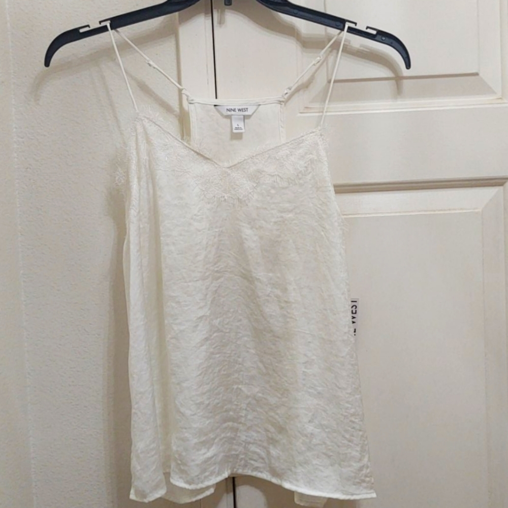 NWT Nine west silky shirt Large